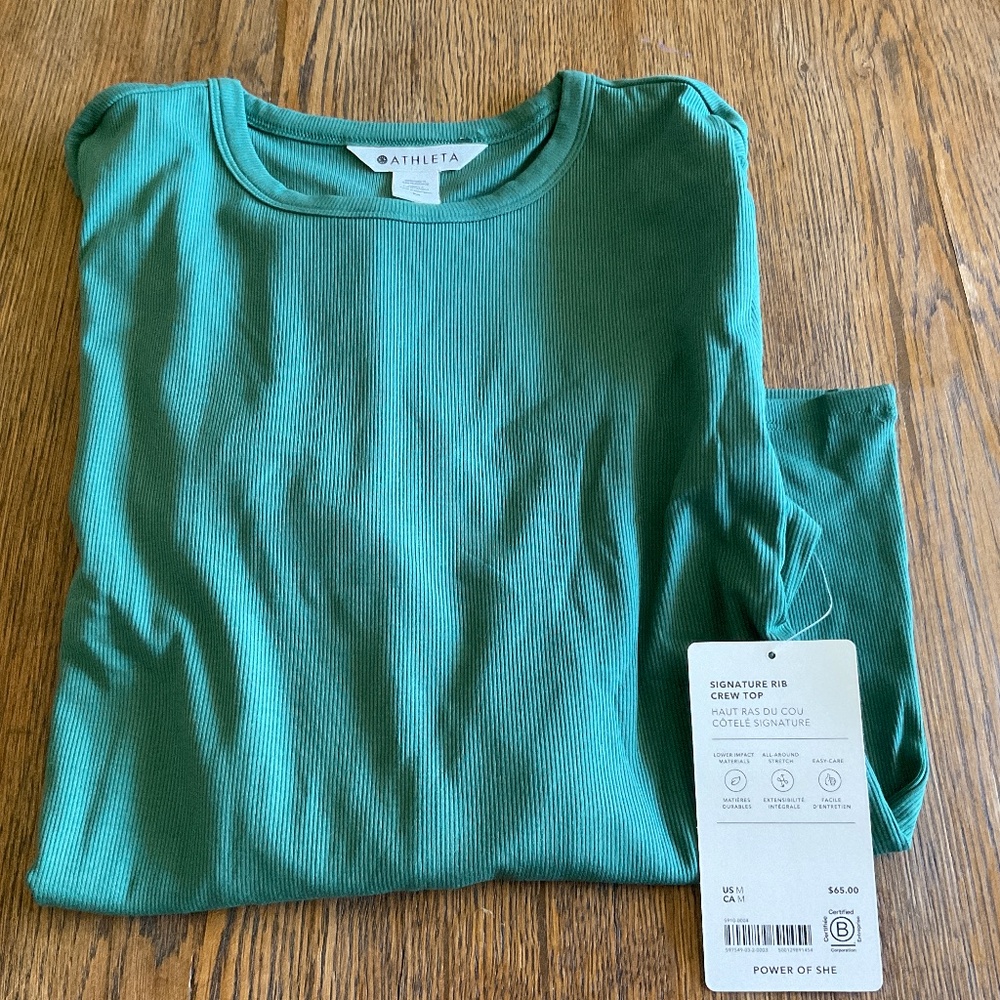 Athleta Ribbed Long Sleeve Top